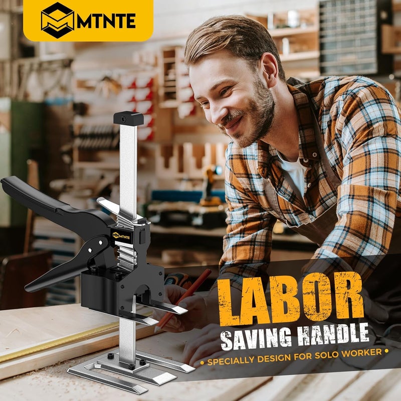 Mtnte Labor Saving Arm Jack Handle 12 in Furniture Jack Drywall Lift for Wall Tile Locator, Multi Function Height Adjustment, Door Panel, Lever Arm Tool Board Weight 330lb, Lift Range 6.7In - Image 2
